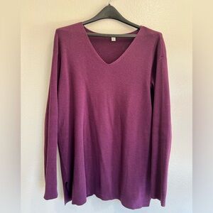 Purple J. Jill V-neck sweater